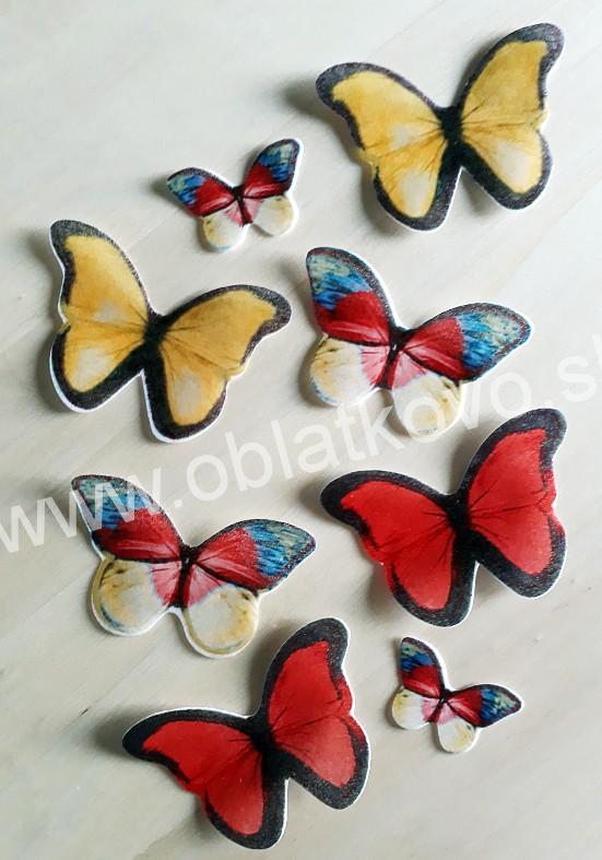 Motýle farebné II (sada 8ks)