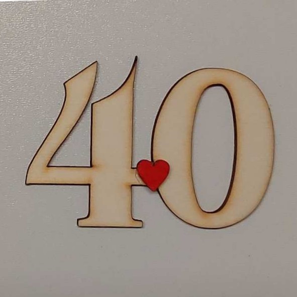 číslo 40 srdce