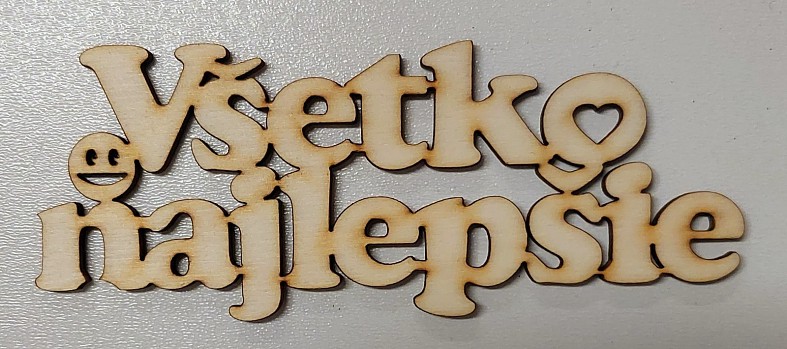 nápis Všetko najlepšie 2