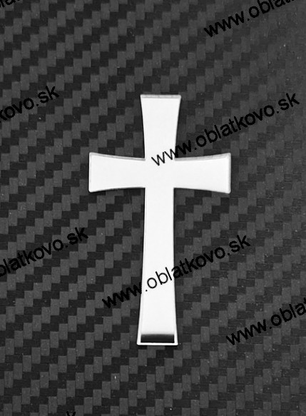 Krížik 6cm / strieborný zrkadlový plast